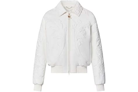 louis vuitton white leather blouson